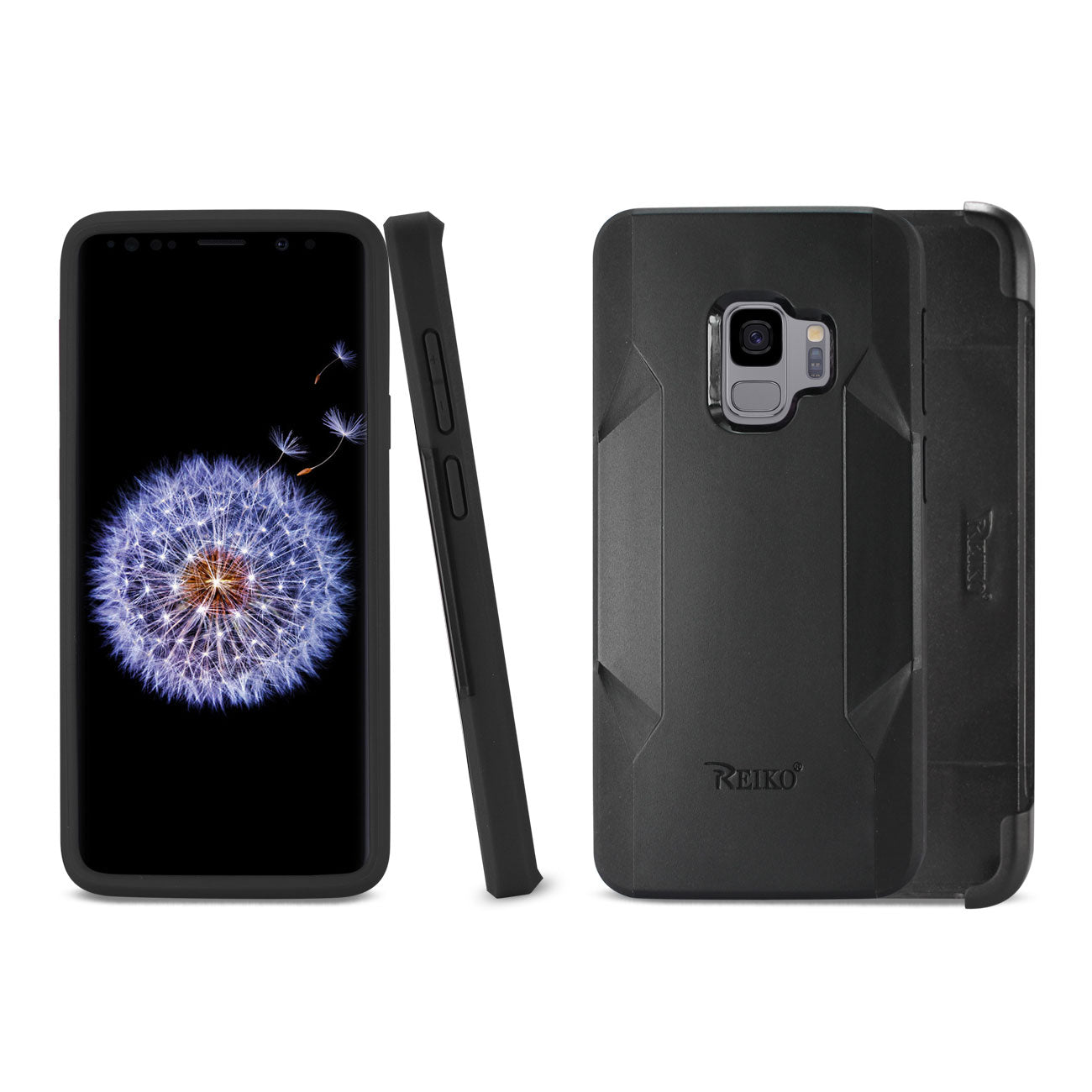 Samsung Galaxy S9 3-In-1 Hybrid Heavy Duty Holster Combo Case In Black