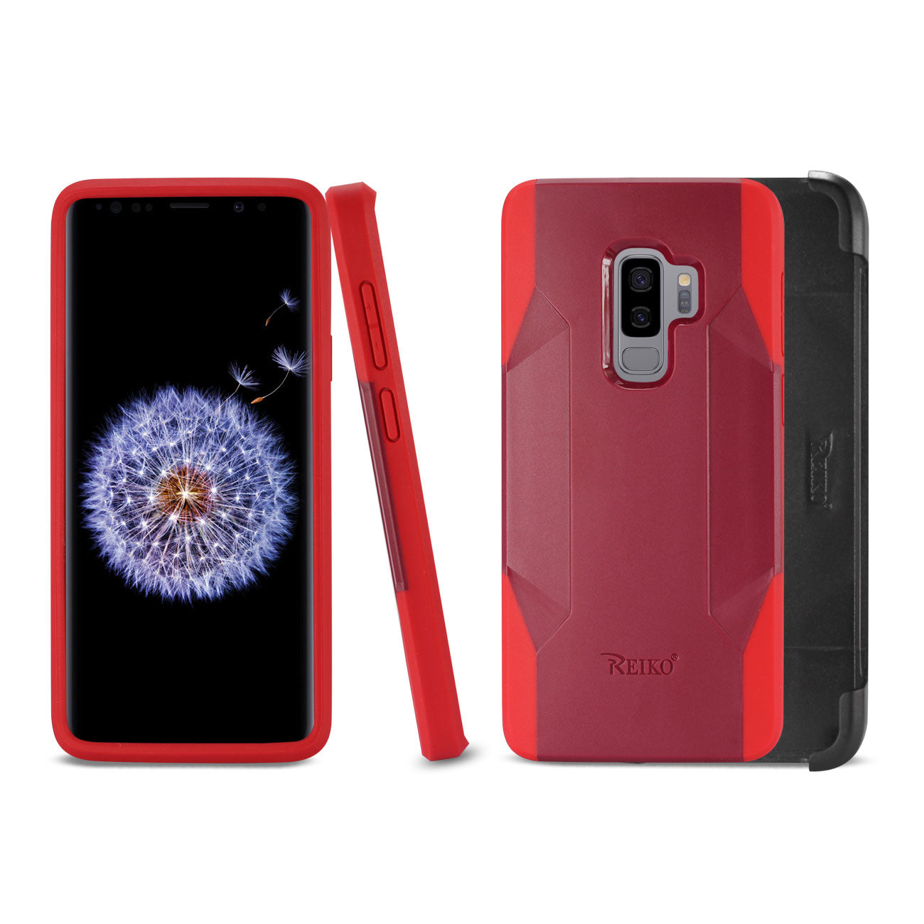 Samsung Galaxy S9 Plus 3-In-1 Hybrid Heavy Duty Holster Combo Case In Burgundy