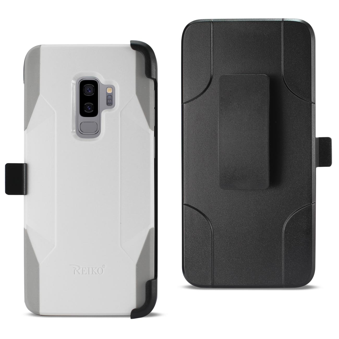 Samsung Galaxy S9 Plus 3-In-1 Hybrid Heavy Duty Holster Combo Case In Ivory