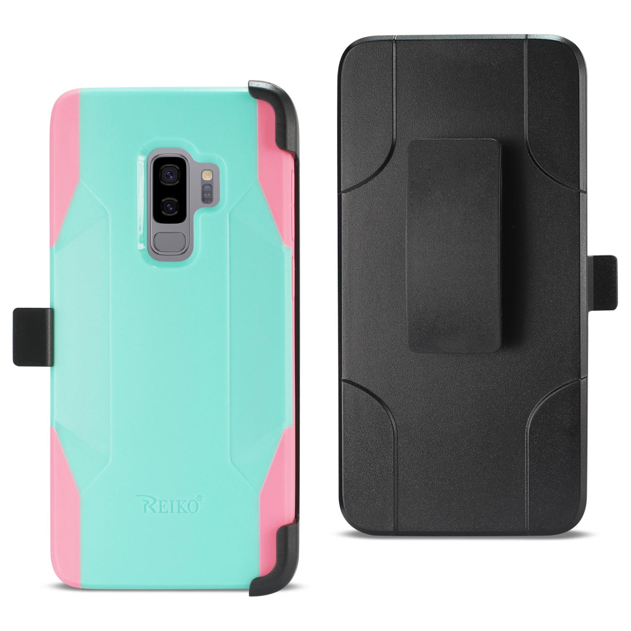 Samsung Galaxy S9 Plus 3-In-1 Hybrid Heavy Duty Holster Combo Case In Mint Green