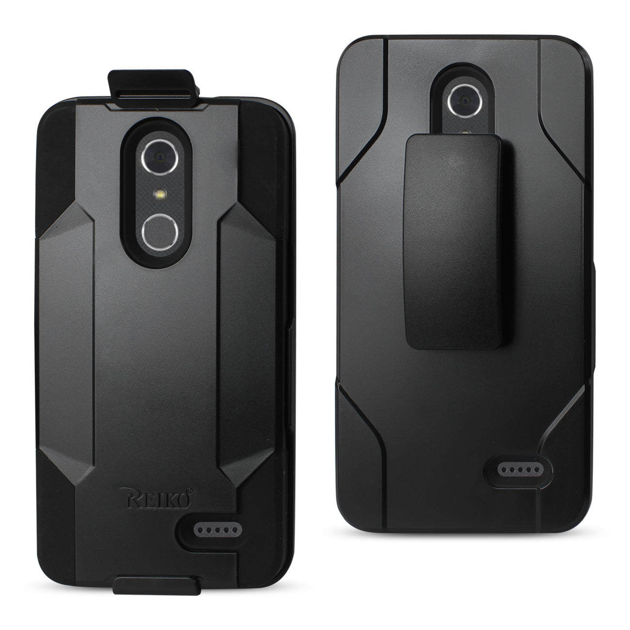 Reiko ZTE Grand X4 3-In-1 Hybrid Heavy Duty Holster Combo Case In Black