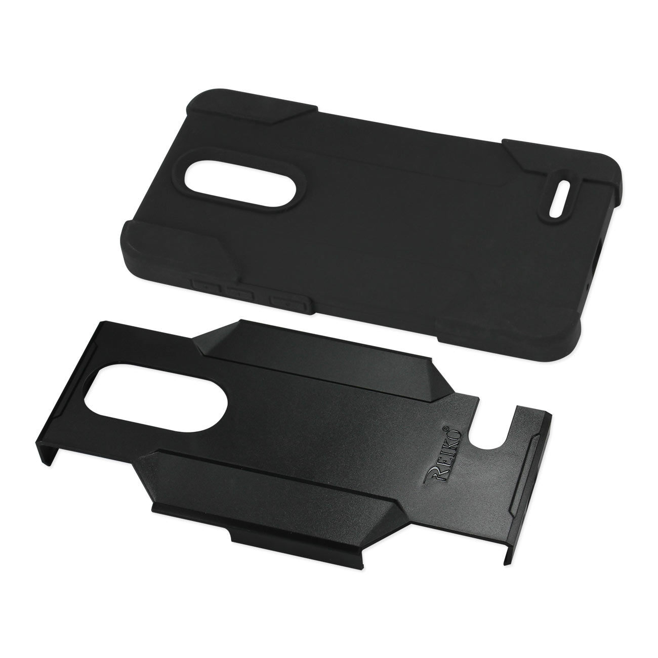 Reiko ZTE Grand X4 3-In-1 Hybrid Heavy Duty Holster Combo Case In Black