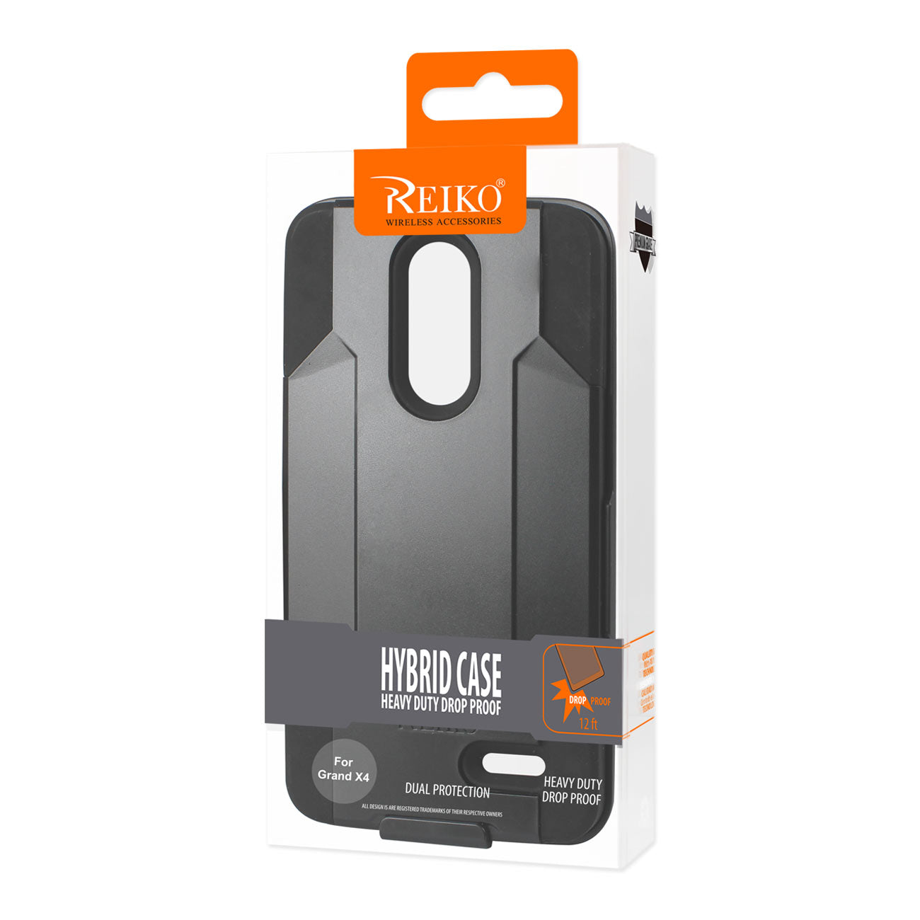 Reiko ZTE Grand X4 3-In-1 Hybrid Heavy Duty Holster Combo Case In Black