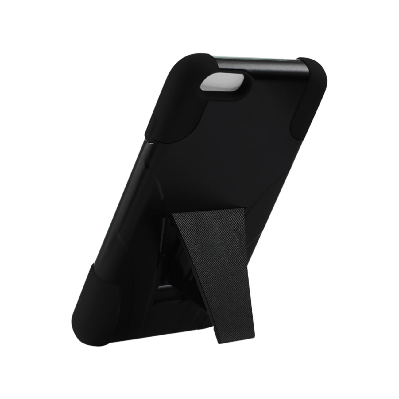 iPhone 6S/ 6 Plus Hybrid Heavy Duty Case With Kickstand In Black