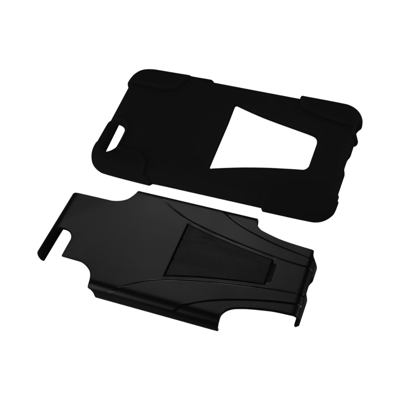 iPhone 6S/ 6 Plus Hybrid Heavy Duty Case With Kickstand In Black