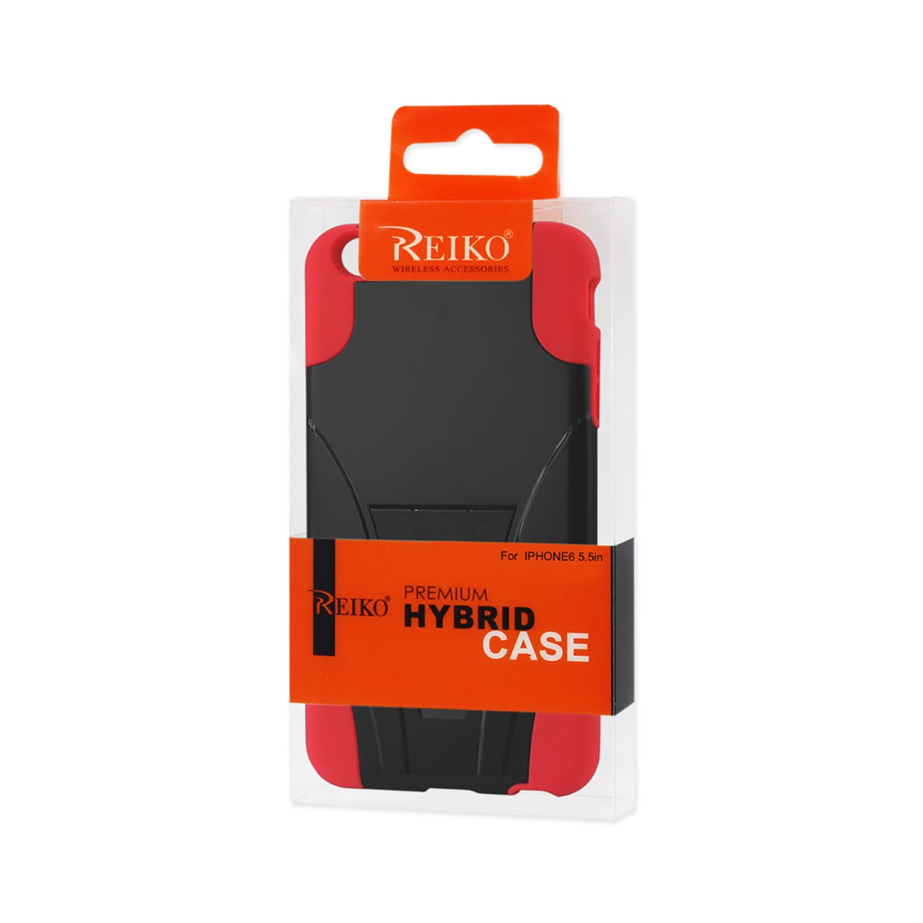 iPhone 6S/ 6 Plus Hybrid Heavy Duty Case With Kickstand In Red Black