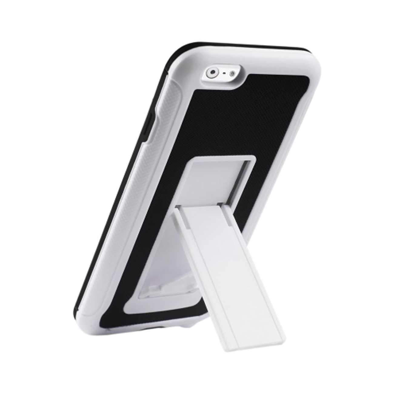 iPhone 6S/ 6 Hybrid Heavy Duty Case With Vertical Kickstand In Black White