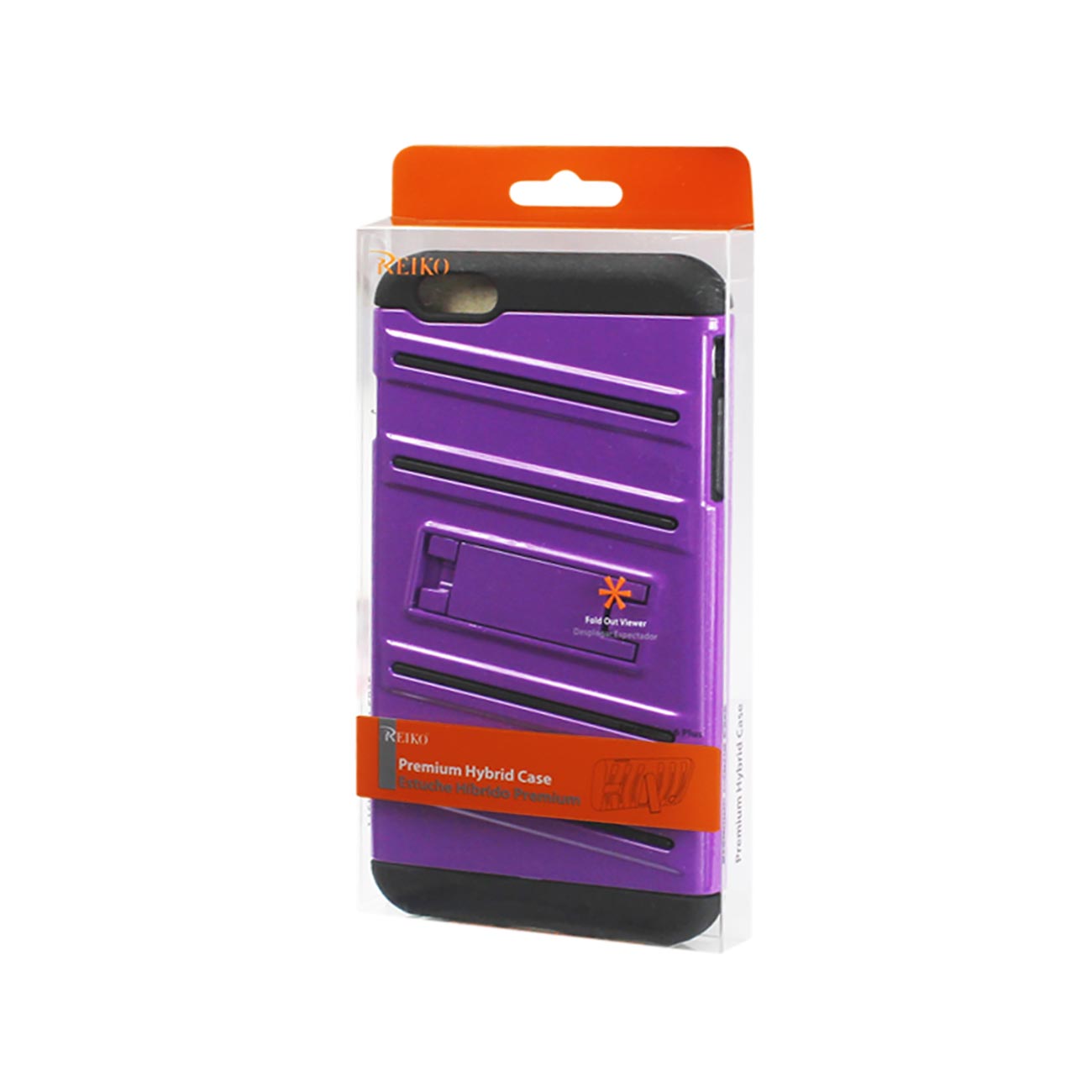 iPhone 6S Plus/ 6 Plus Hybrid Fishbone Case With Kickstand In Black Purple