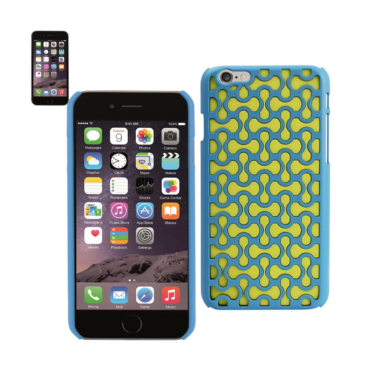 Case Hybrid With Two Silicone Pads iPhone 6S/ 6 Navy Color