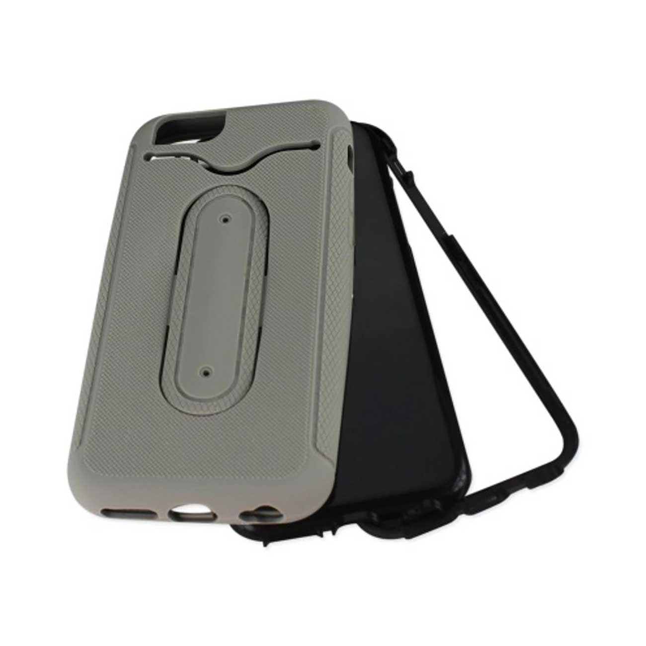 iPhone 6S/ 6 Hybrid Heavy Duty Case With Bending Kickstand In Gray