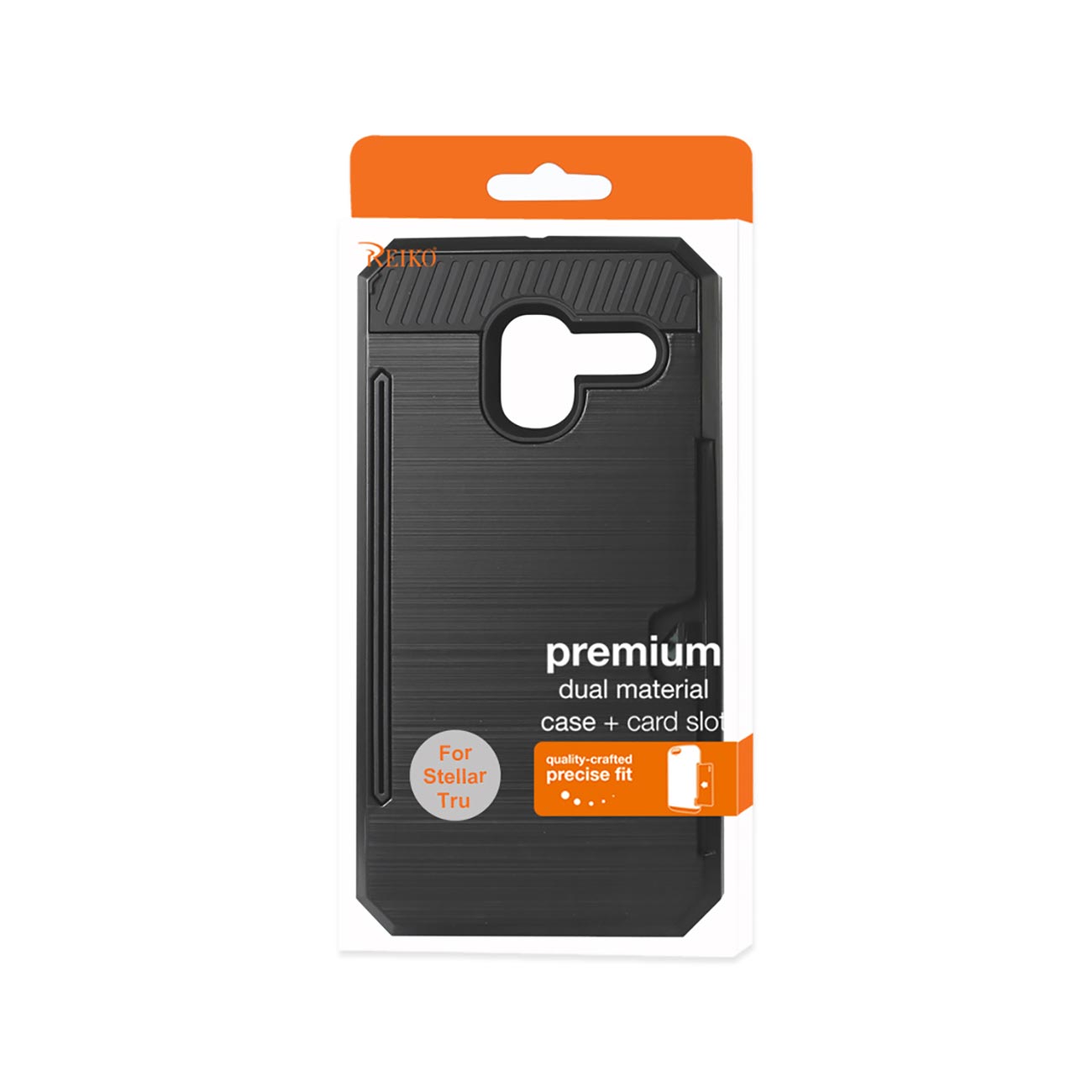 Alcatel Tru Slim Armor Hybrid Case With Card Holder In Black