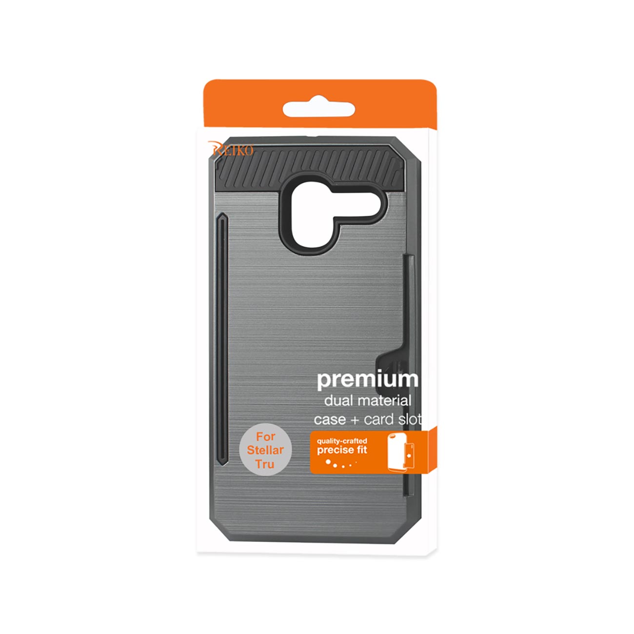 Alcatel Tru Slim Armor Hybrid Case With Card Holder In Gray