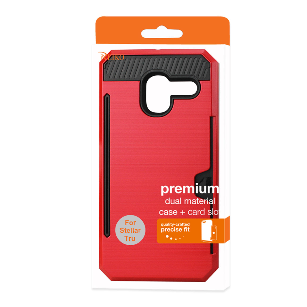 Alcatel Tru Slim Armor Hybrid Case With Card Holder In Red