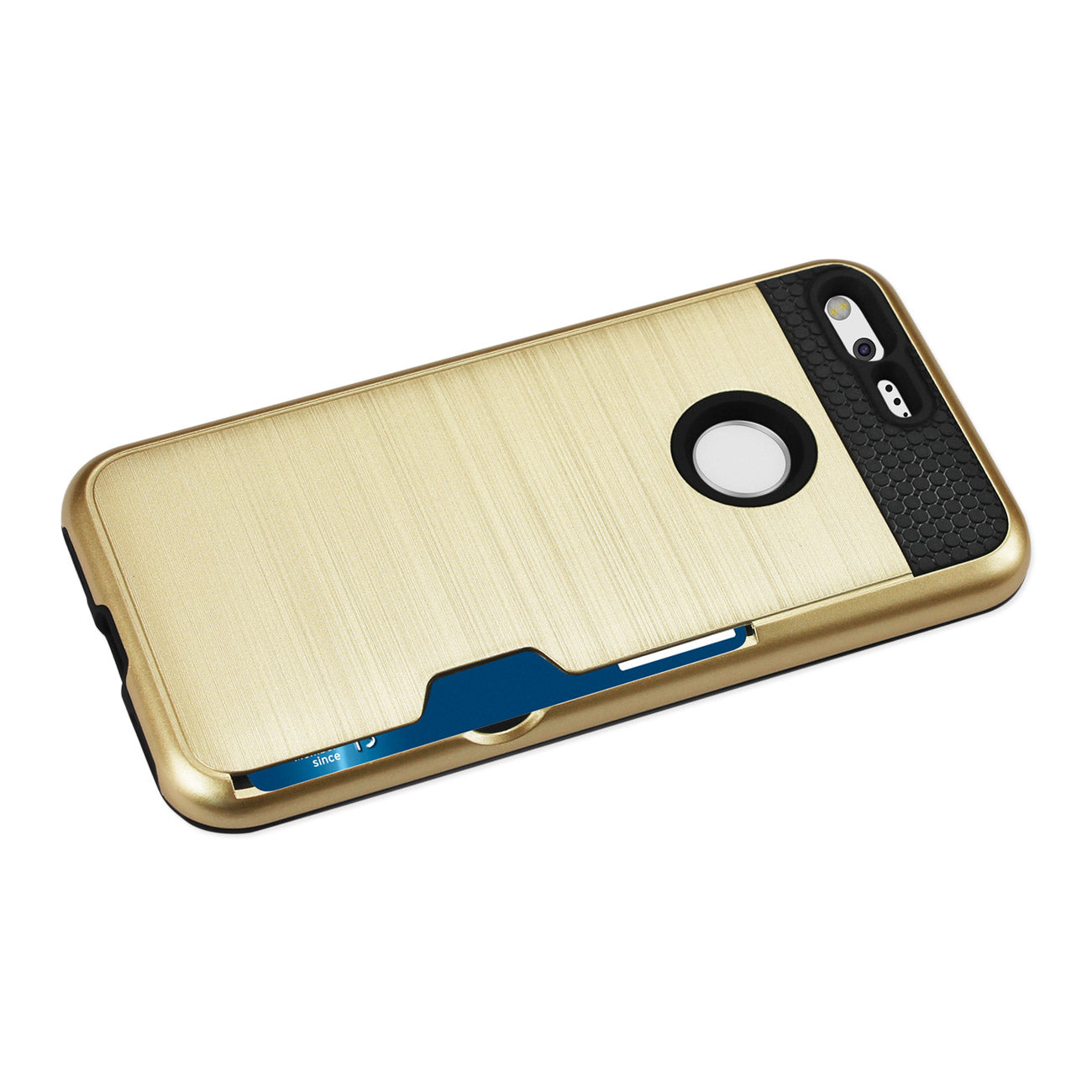 Google Pixel Slim Armor Hybrid Case With Card Holder In Gold