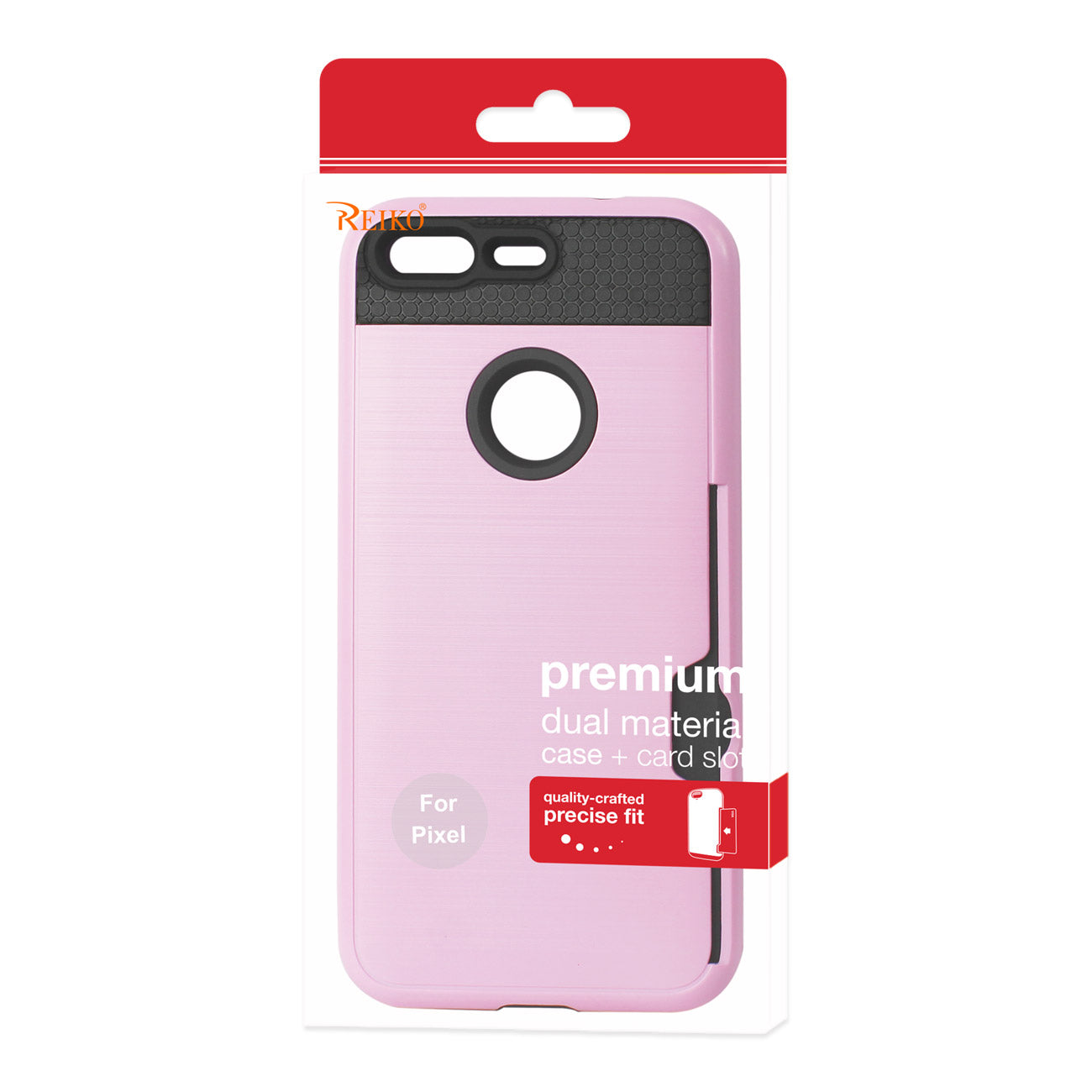 Google Pixel Slim Armor Hybrid Case With Card Holder In Rose Gold