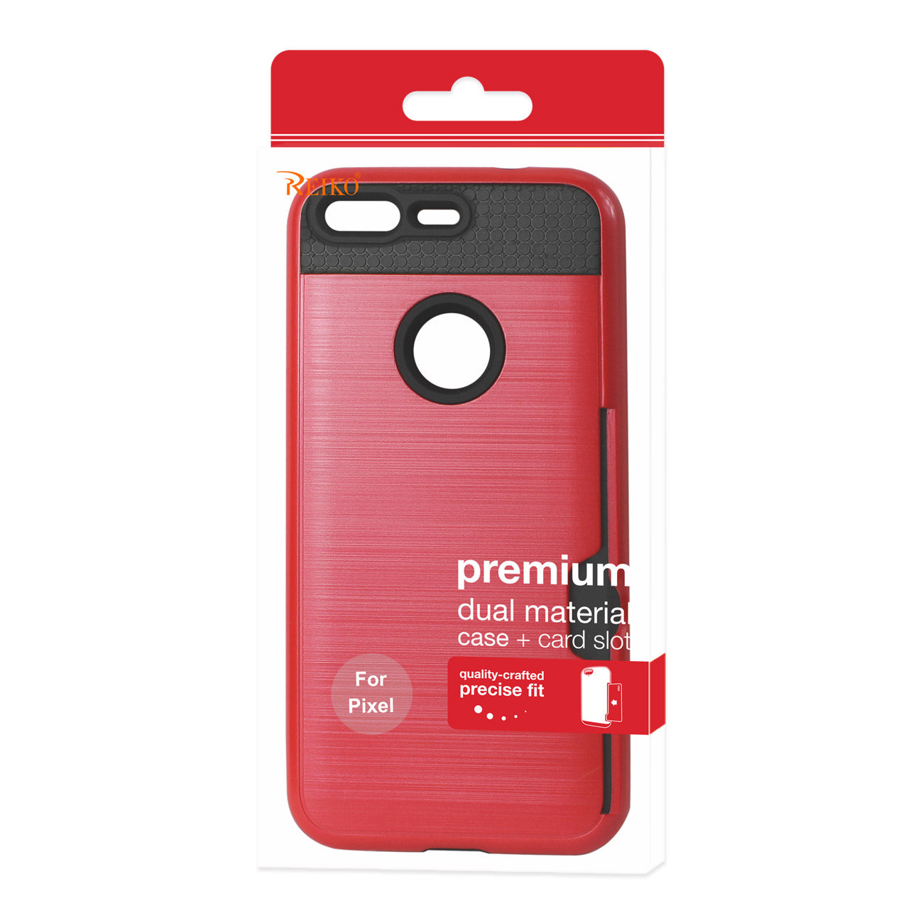 Google Pixel Slim Armor Hybrid Case With Card Holder In Red