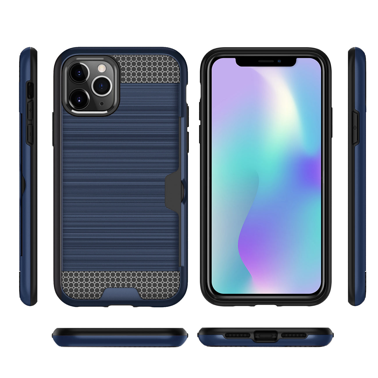 Case Hybrid Slim Armor With Card Holder iPhone 11 Pro Max Navy Color