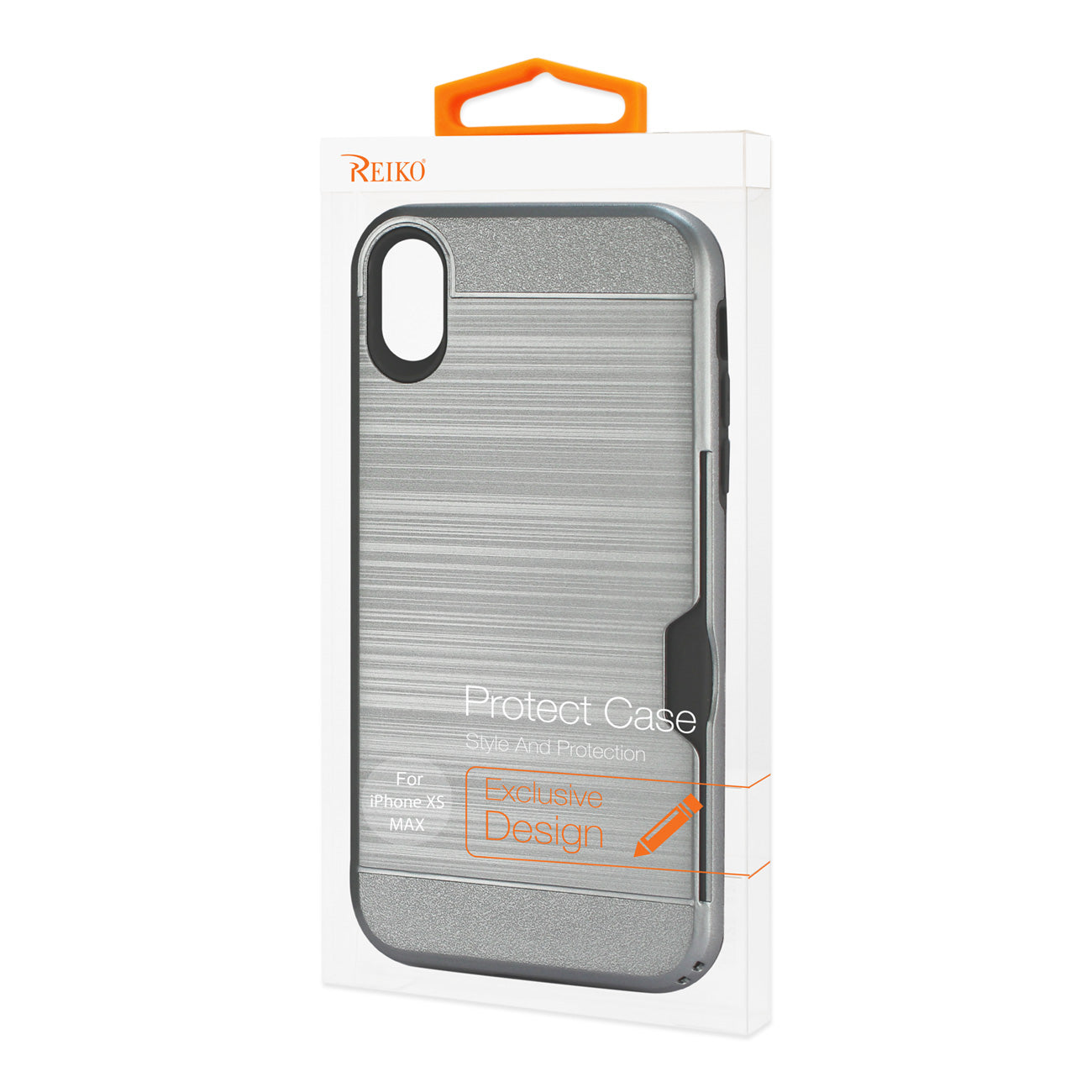 iPhone XS Max Slim Armor Hybrid Case With Card Holder In Gray