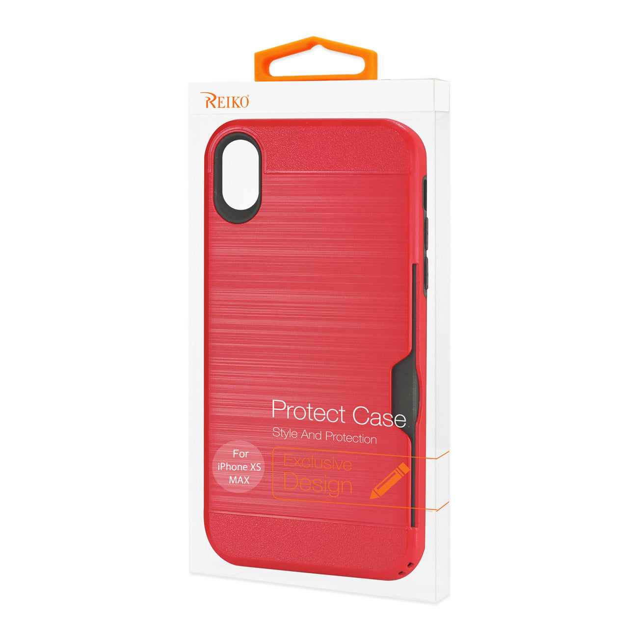 iPhone XS Max Slim Armor Hybrid Case With Card Holder In Red