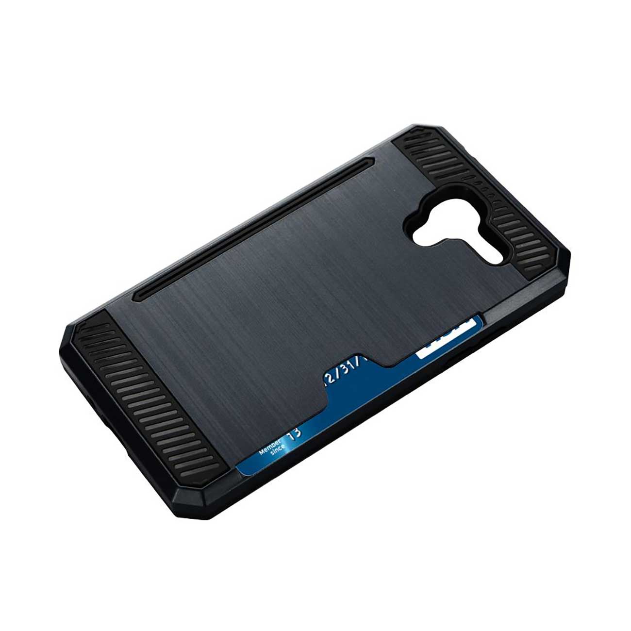 Case Hybrid With Card Holder Slim Armor Kyocera Hydro View Navy Color