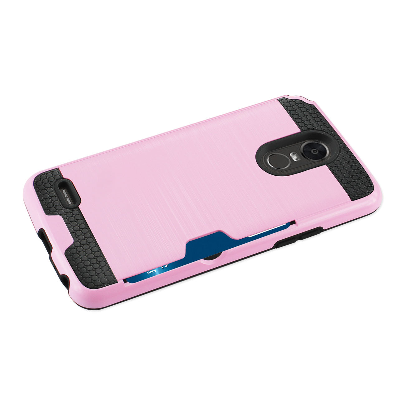 Case Hybrid With Card Holder Slim Armor LG Stylo 3/ Stylus 3 Pink Color