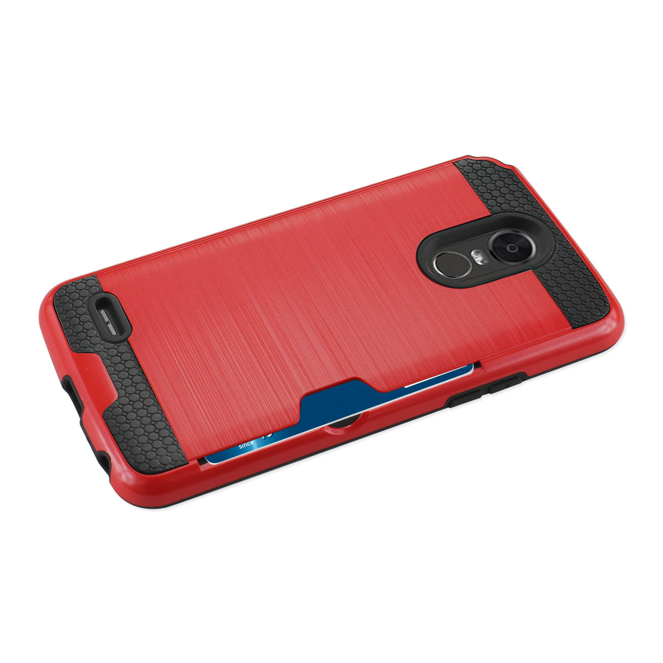 Case Hybrid With Card Holder Slim Armor LG Stylo 3/ Stylus 3 Red Color