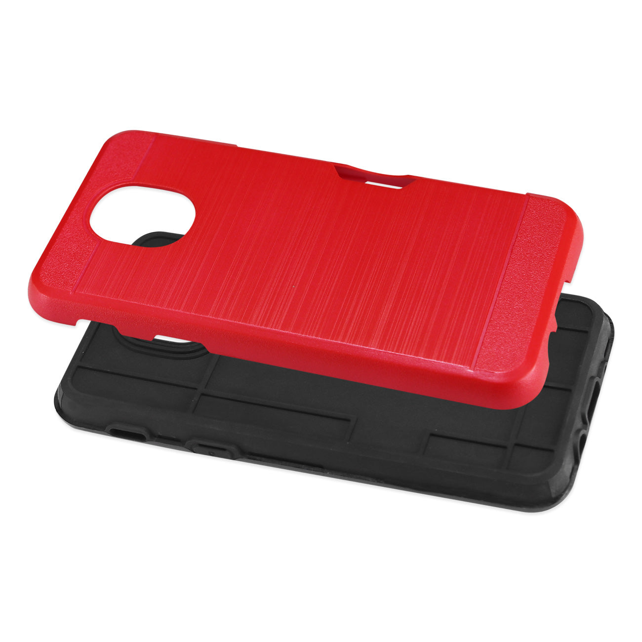 Samsung J3(2018) Slim Armor Hybrid Case With Card Holder In Red