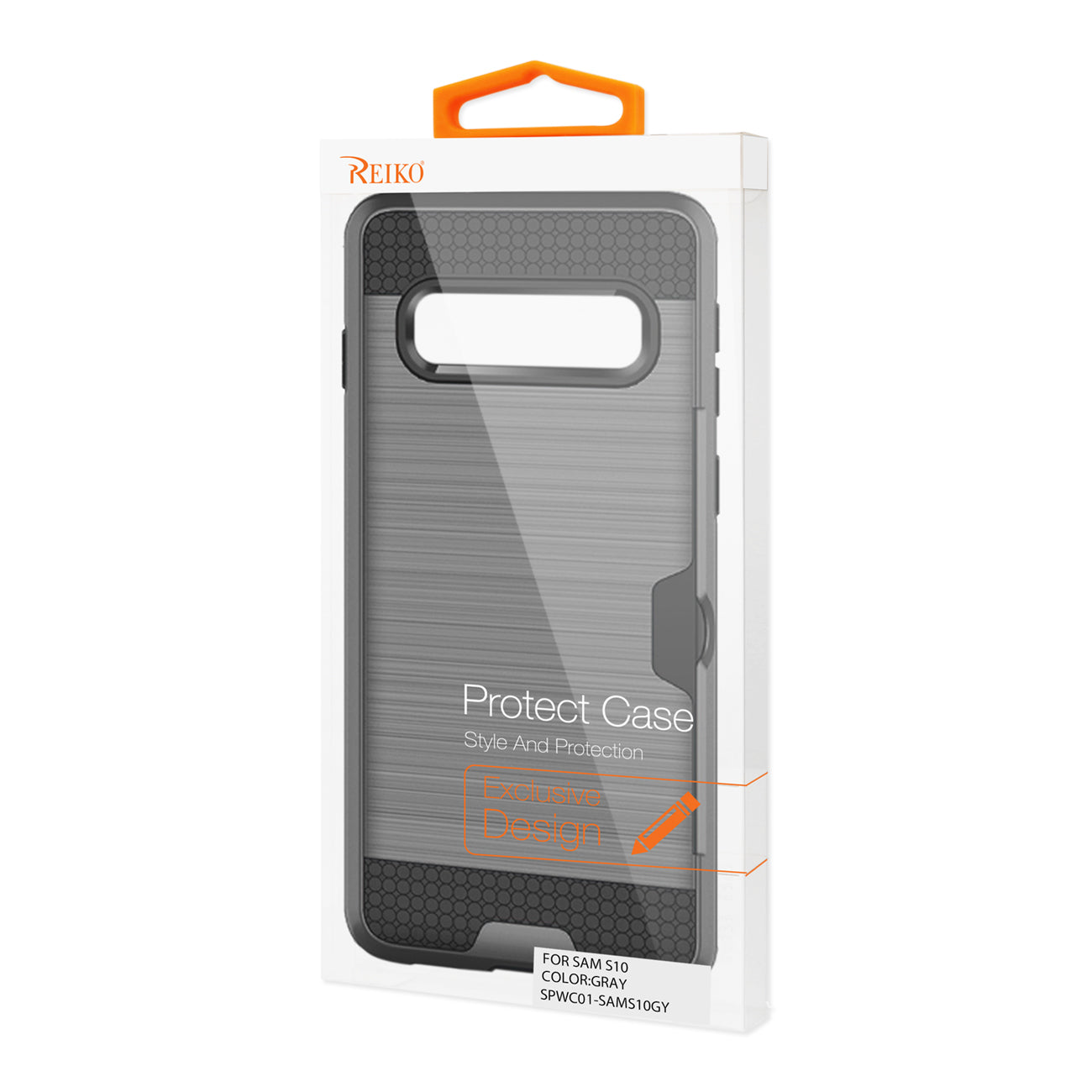 Case Hybrid Slim Armor With Card Holder SAMSUNG GALAXY S10 Gray Color