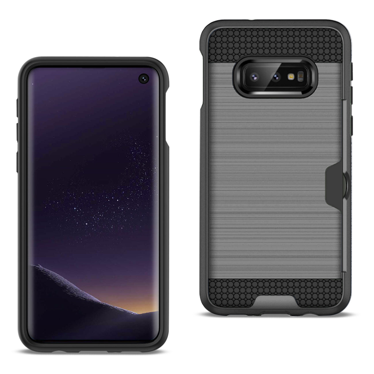 Samsung Galaxy S10 Lite Slim Armor Hybrid Case With Card Holder In Gray