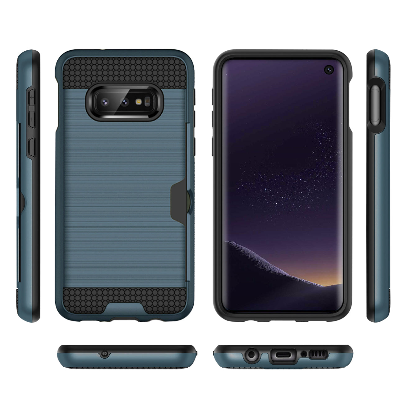 Samsung Galaxy S10 Lite Slim Armor Hybrid Case With Card Holder In Navy
