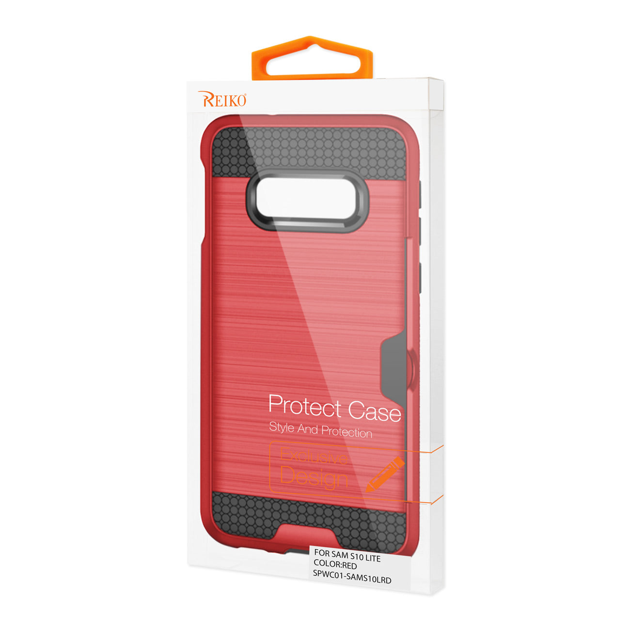 Samsung Galaxy S10 Lite Slim Armor Hybrid Case With Card Holder In Red