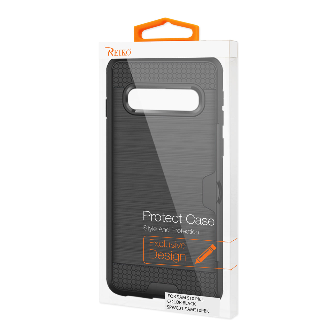 SAMSUNG GALAXY S10 Plus Slim Armor Hybrid Case With Card Holder In Black
