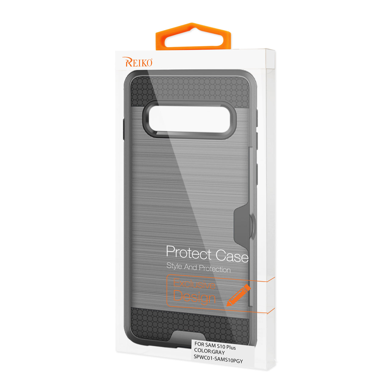 SAMSUNG GALAXY S10 Plus Slim Armor Hybrid Case With Card Holder In Gray