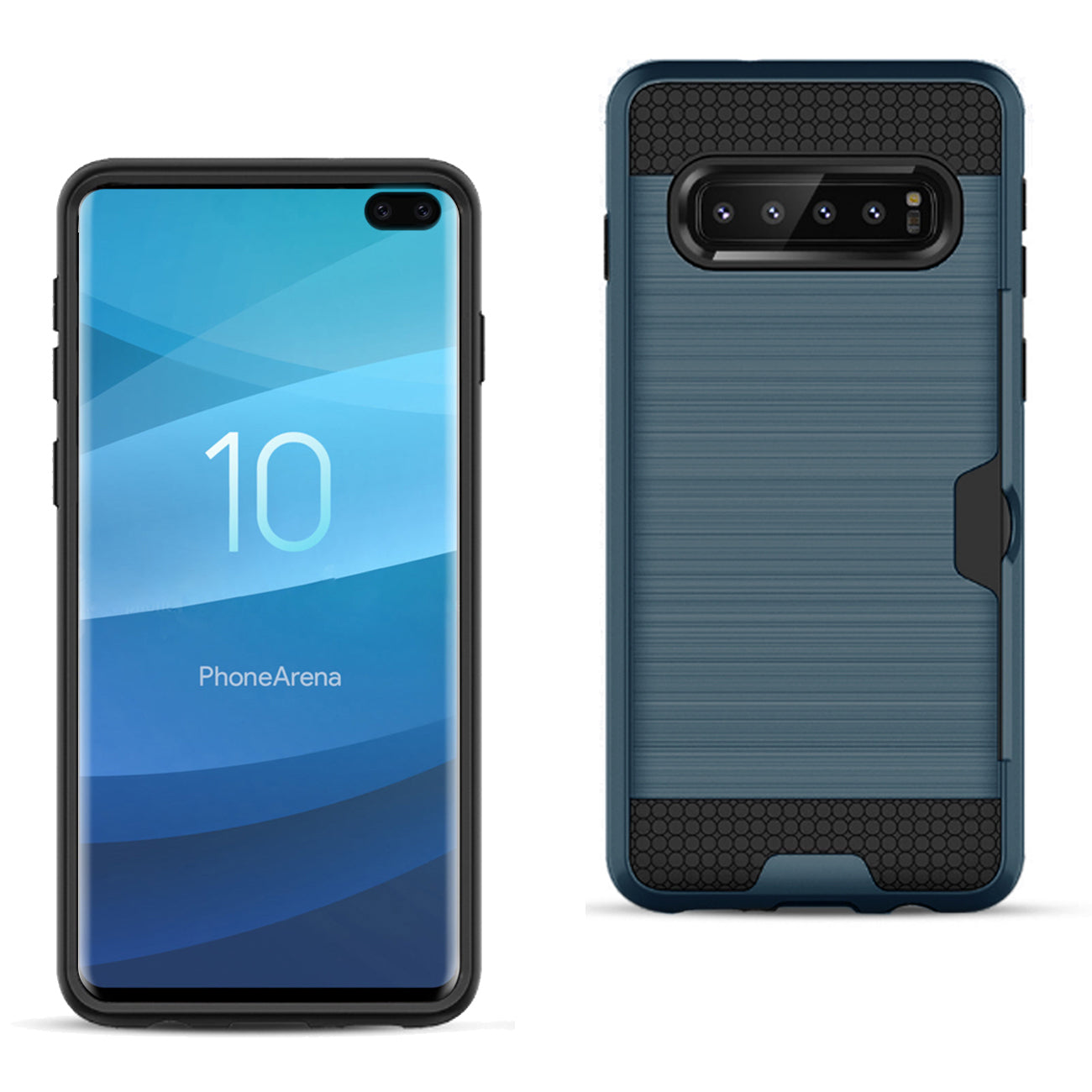 SAMSUNG GALAXY S10 Plus Slim Armor Hybrid Case With Card Holder In Navy