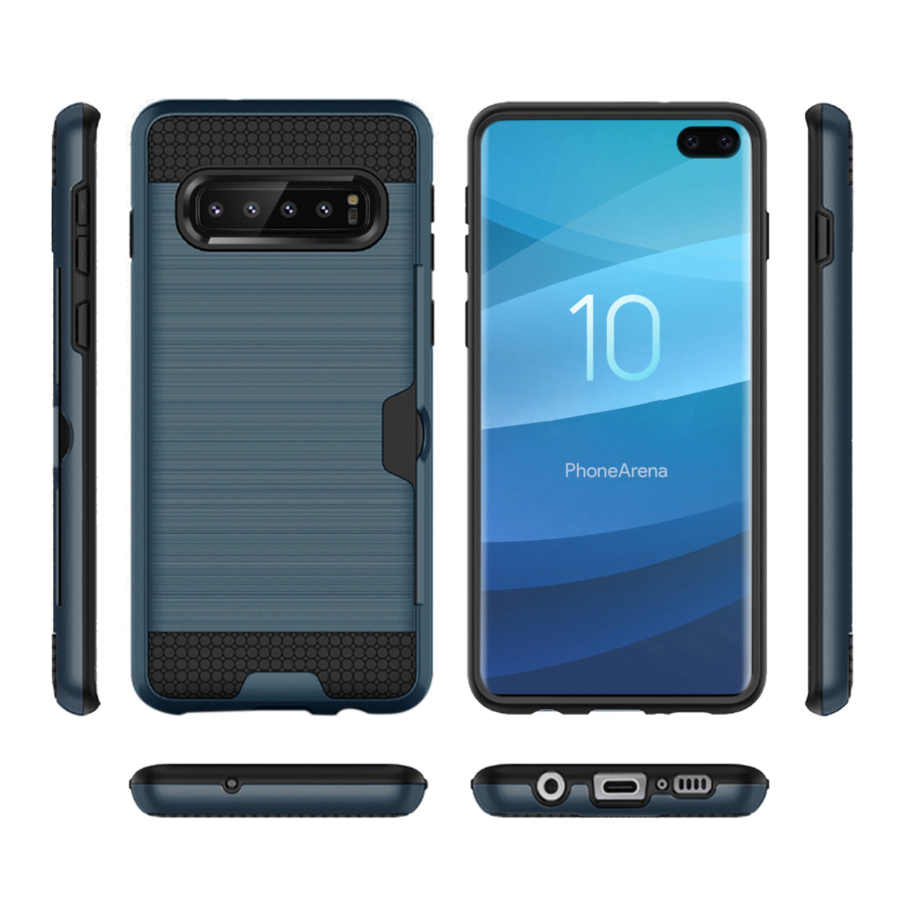 SAMSUNG GALAXY S10 Plus Slim Armor Hybrid Case With Card Holder In Navy