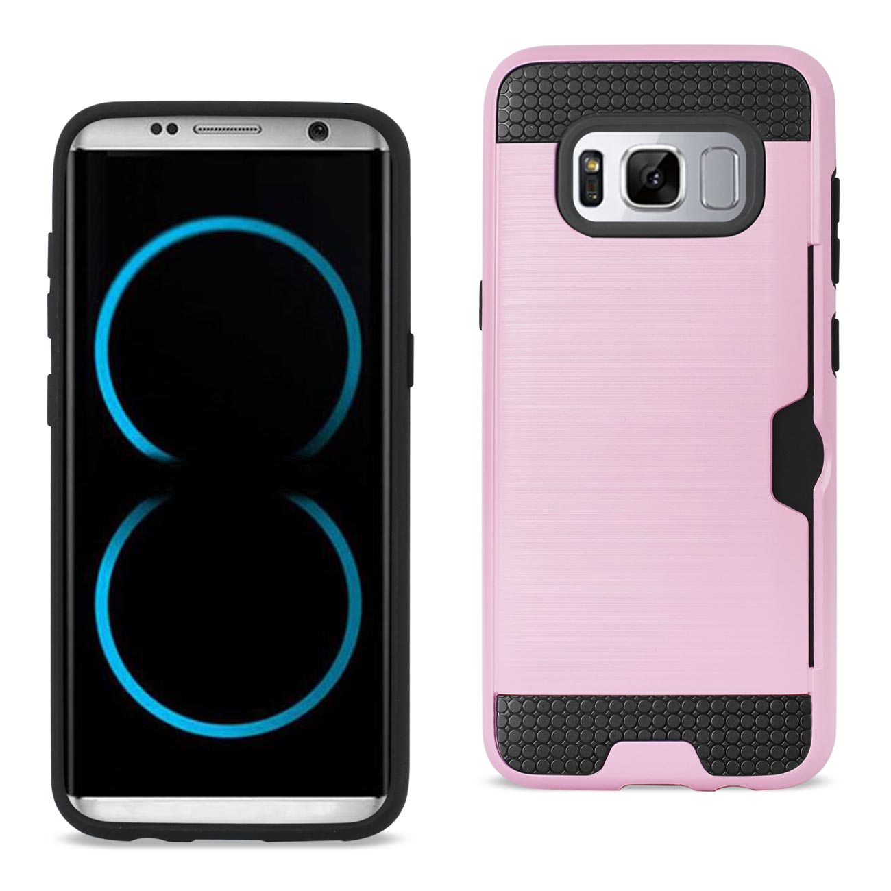 Case Hybrid Slim Armor With Card Holder Samsung Galaxy S8/ SM Pink Color