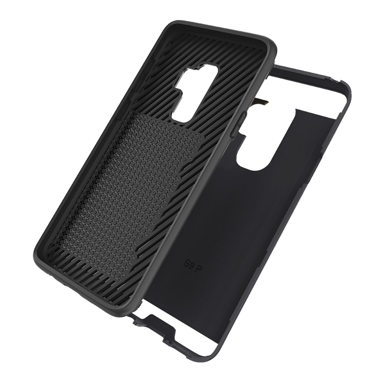 Samsung Galaxy S9 Plus Slim Armor Hybrid Case With Card Holder In Black