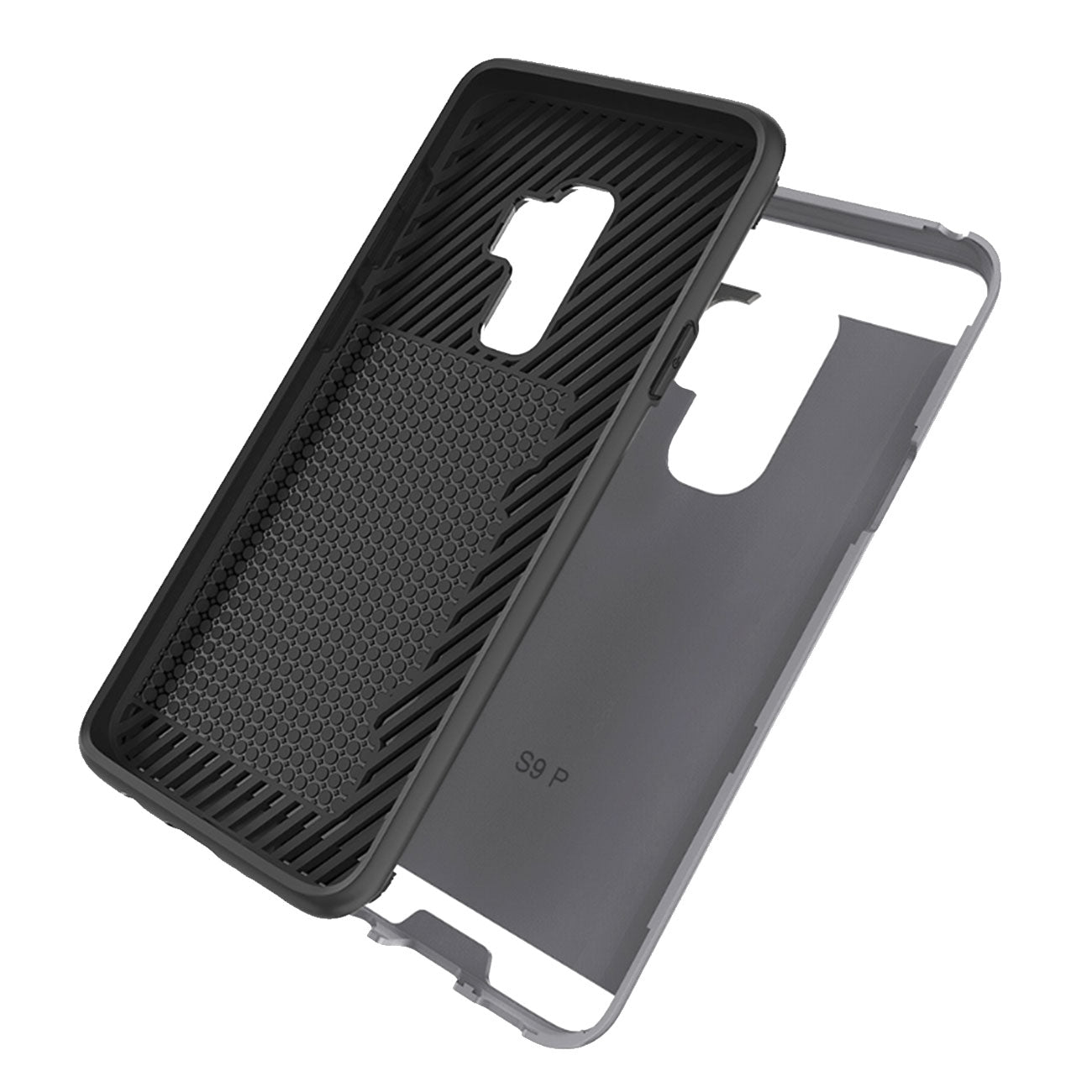 Samsung Galaxy S9 Plus Slim Armor Hybrid Case With Card Holder In Gray