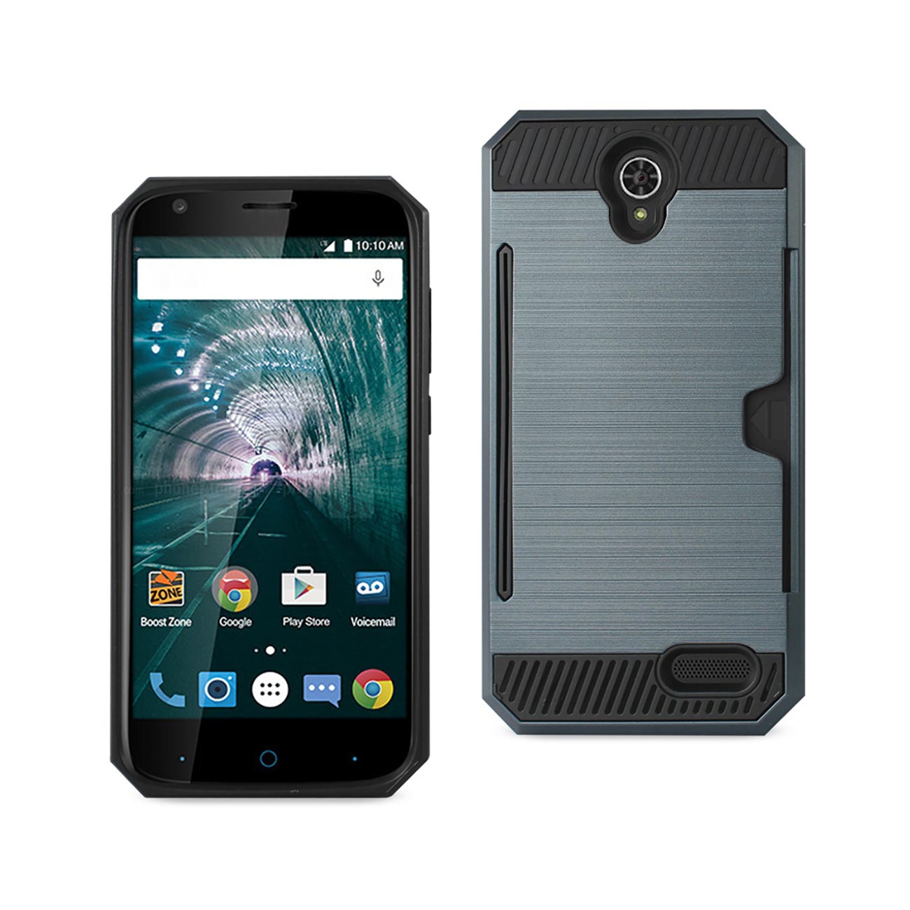 Case Hybrid With Card Holder Slim Armor ZTE Warp 7/ Z959 Navy Color