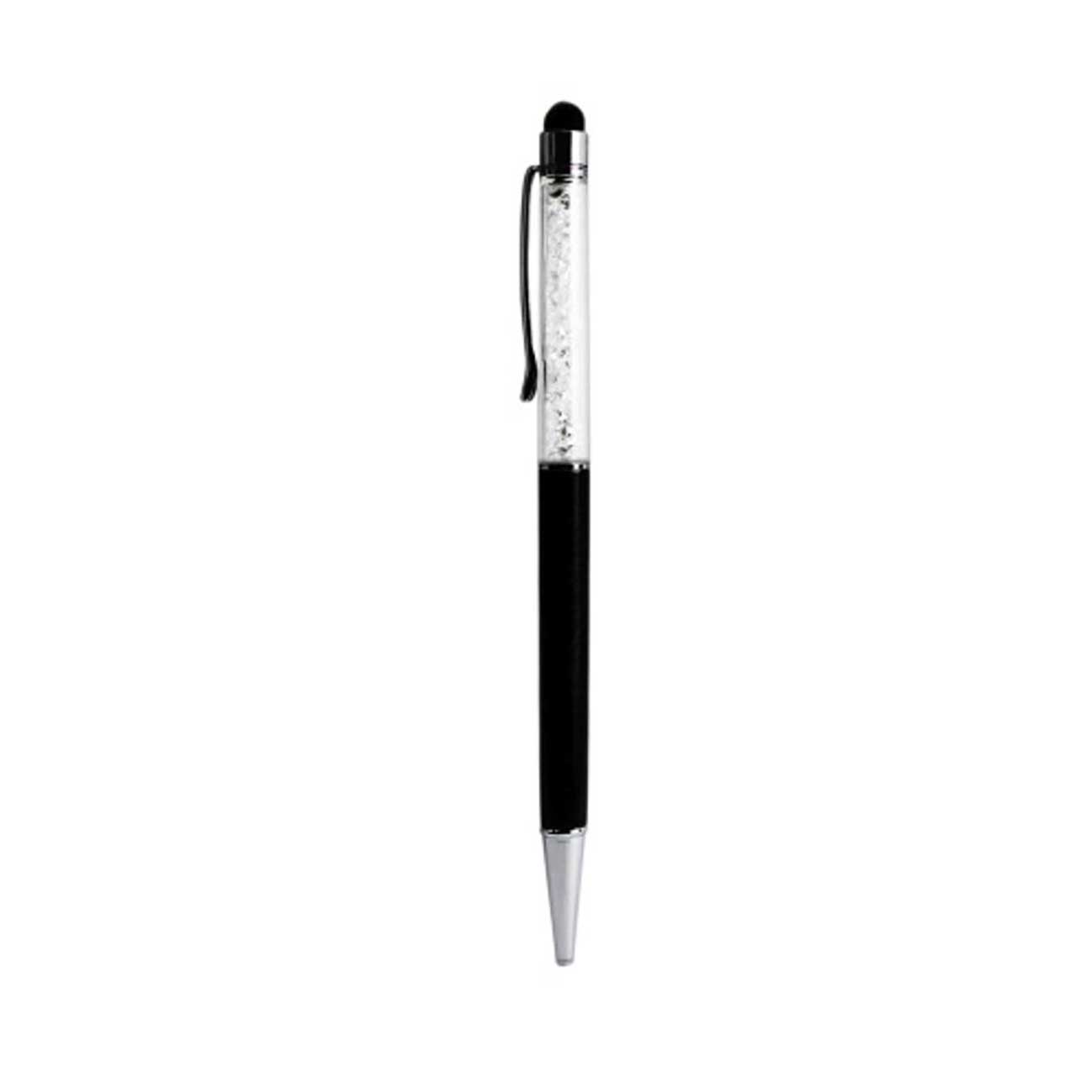 Crystal Stylus Touch Screen With Ink Pen In Black