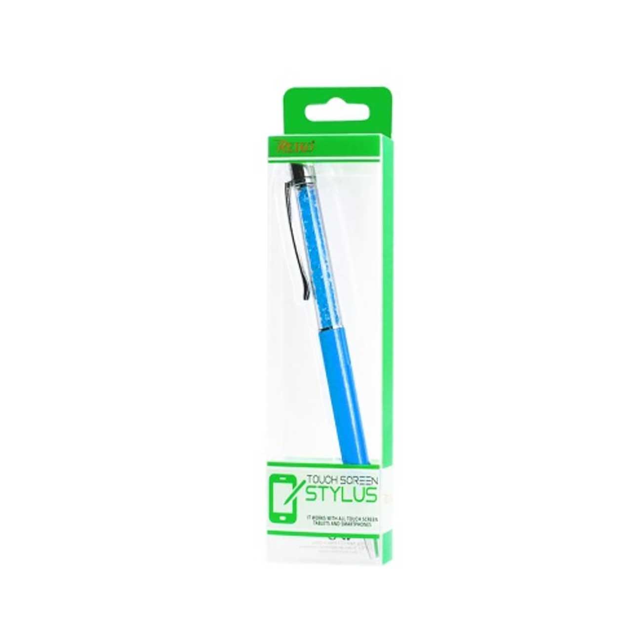 Crystal Stylus Touch Screen With Ink Pen In Blue