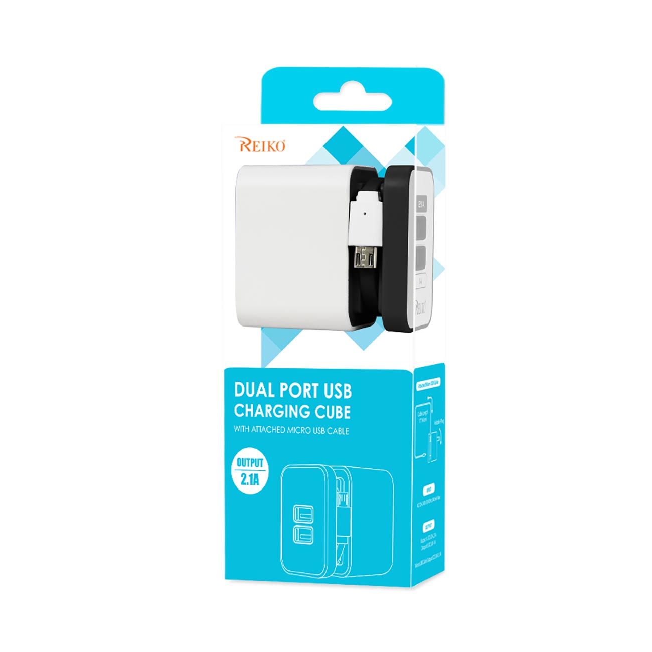 Travel Adapter Charger Portable Dual Port 2Amp Black Color