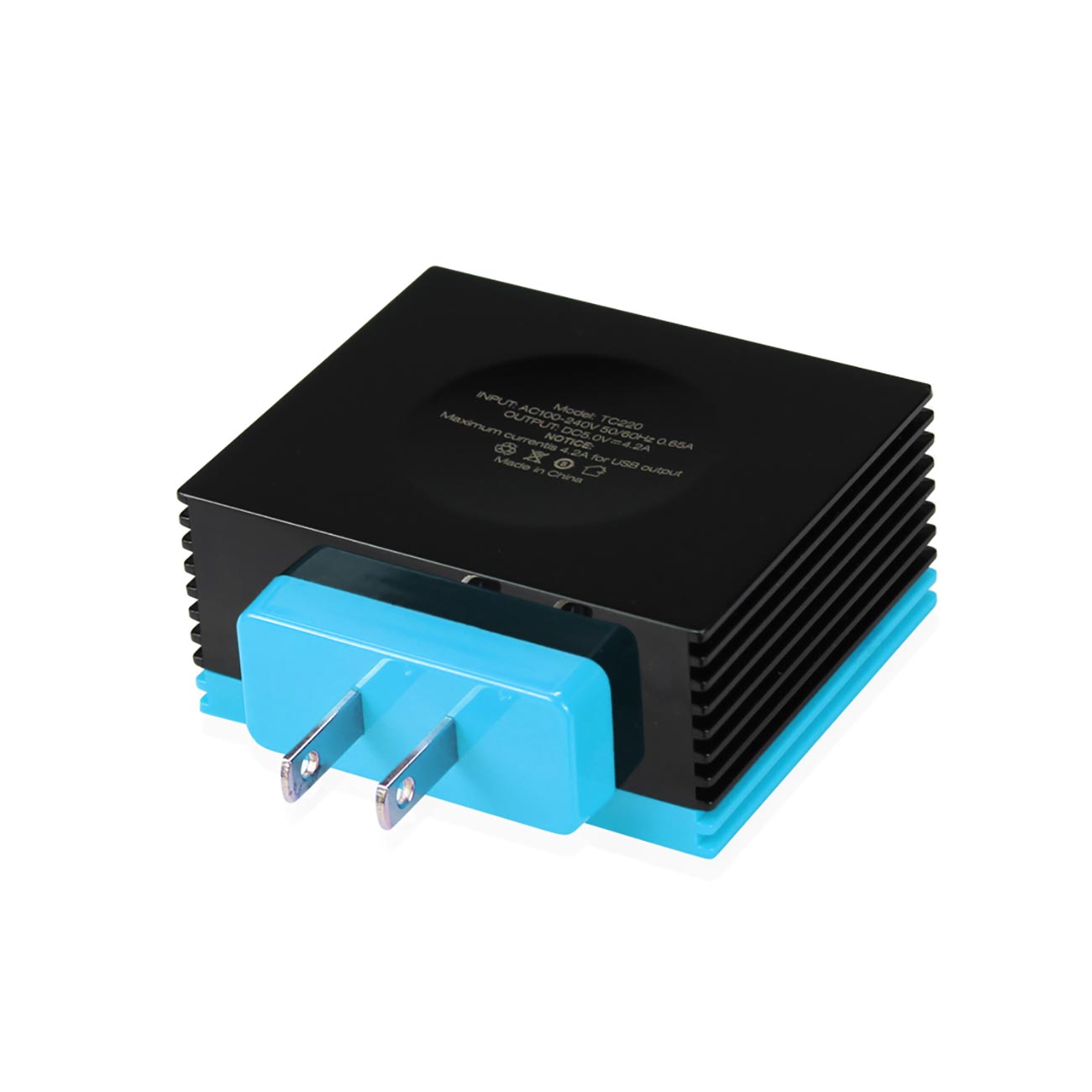 Charger Travel Station Portable Four Ports 4Amp Blue Color