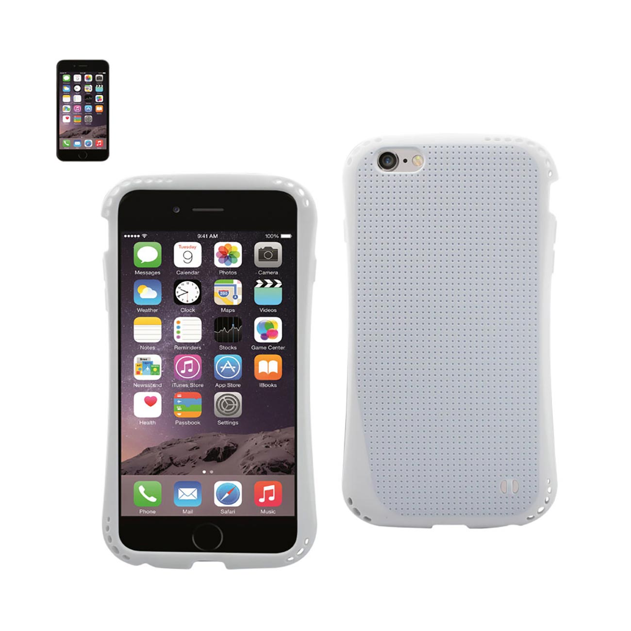 Case Drop Proof Air Cushion With Chain Hole iPhone 6S/ 6 White Color