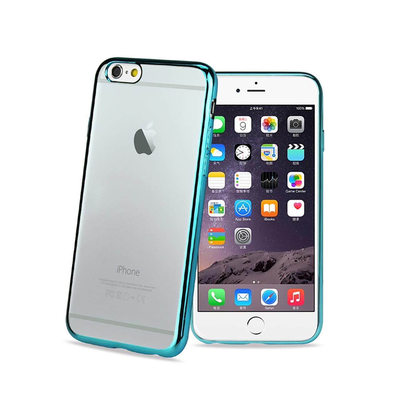 iPhone 6S/ 6 Frame Case With Clear Back In Shiny Blue