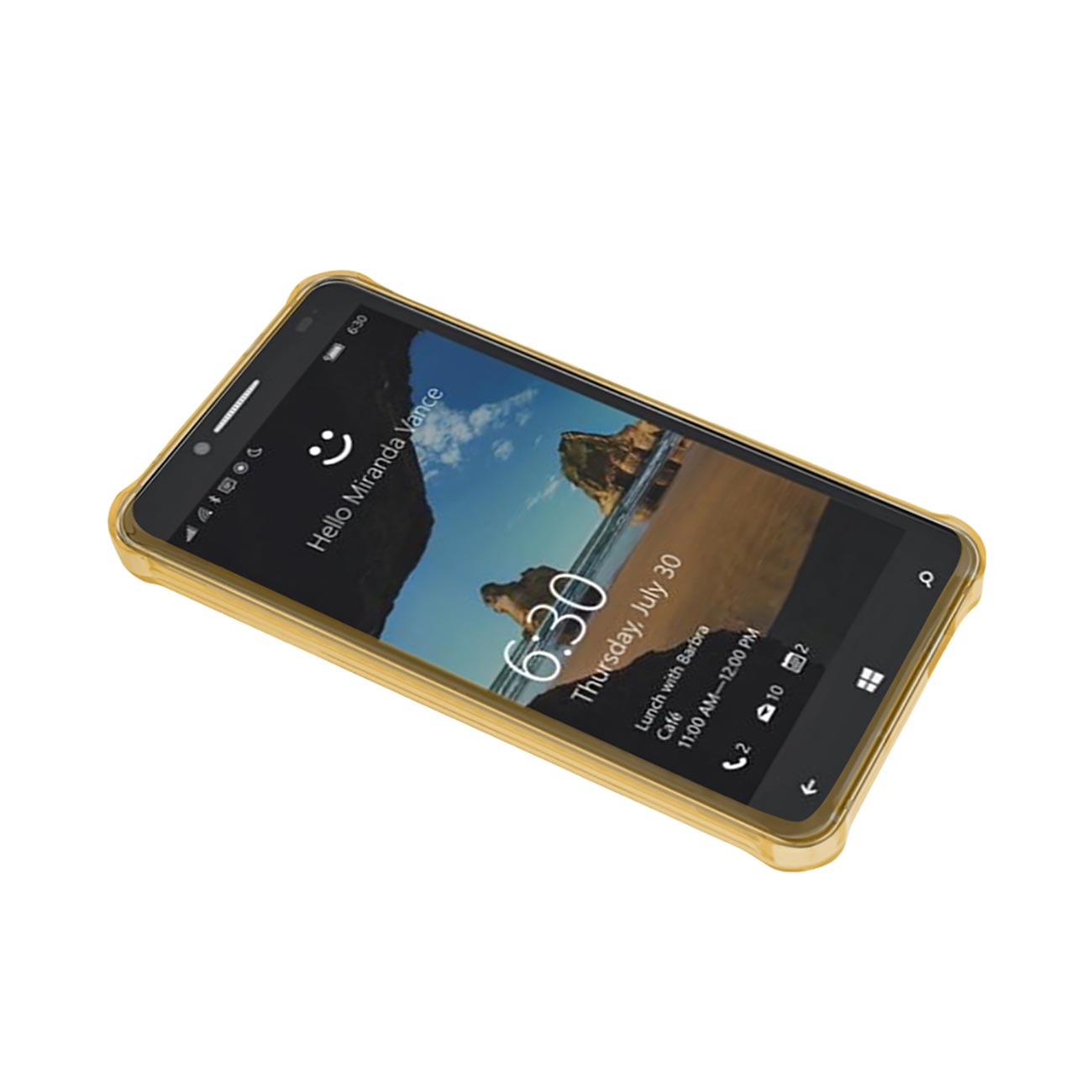 Alcatel One Touch Fierce Xl Clear Bumper Case With Air Cushion Protection In Clear Gold