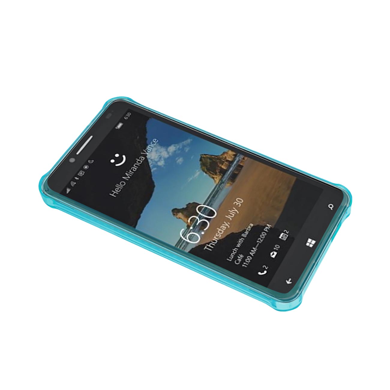 Alcatel One Touch Fierce Xl Clear Bumper Case With Air Cushion Protection In Clear Navy