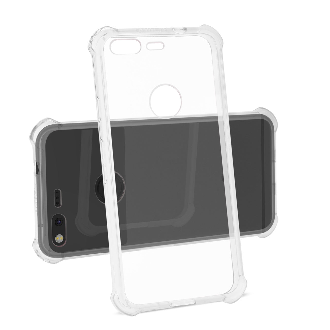 Google Pixel Clear Bumper Case With Air Cushion Protection In Clear
