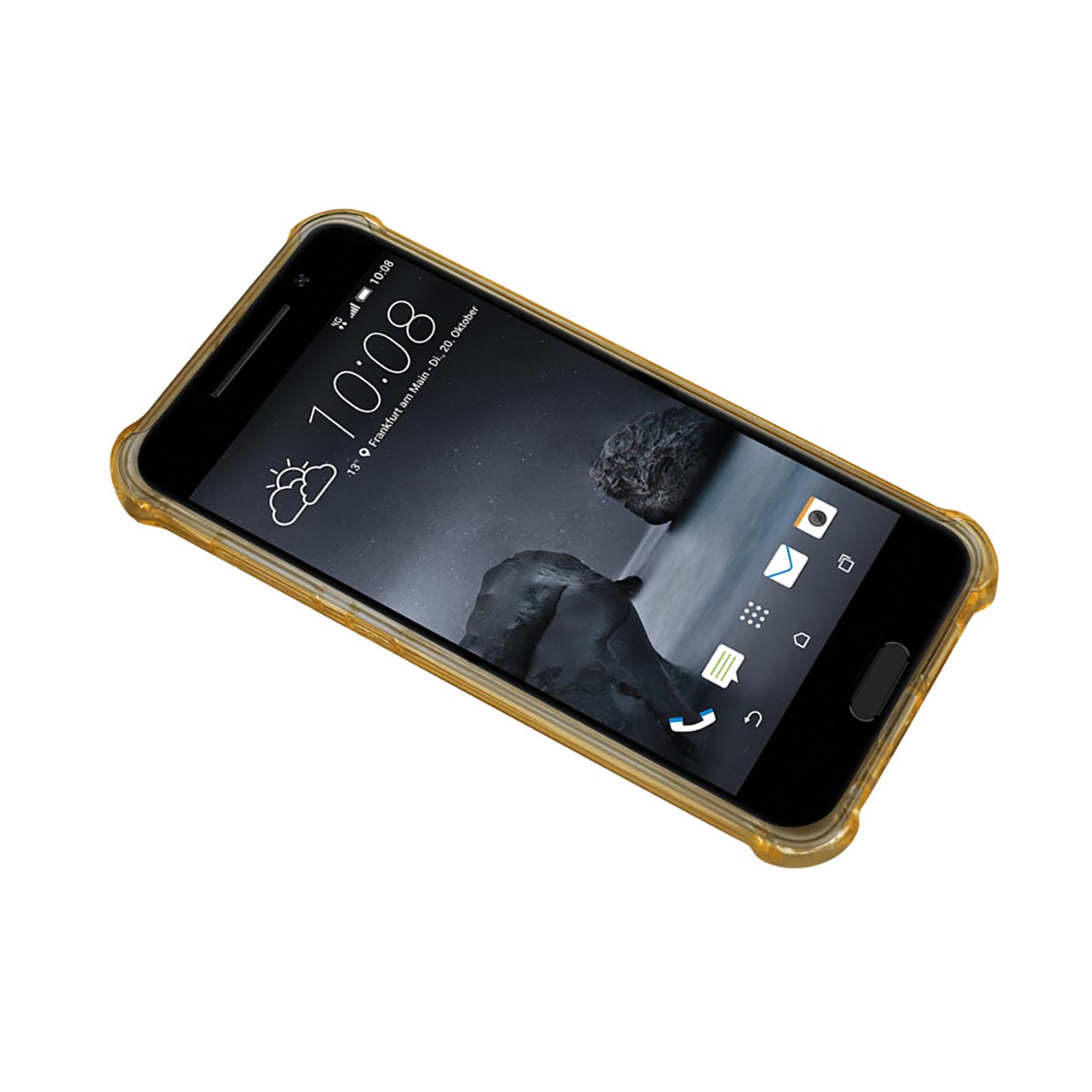 Case Bumper Clear Air Cushion Protection HTC One A9 Gold Color