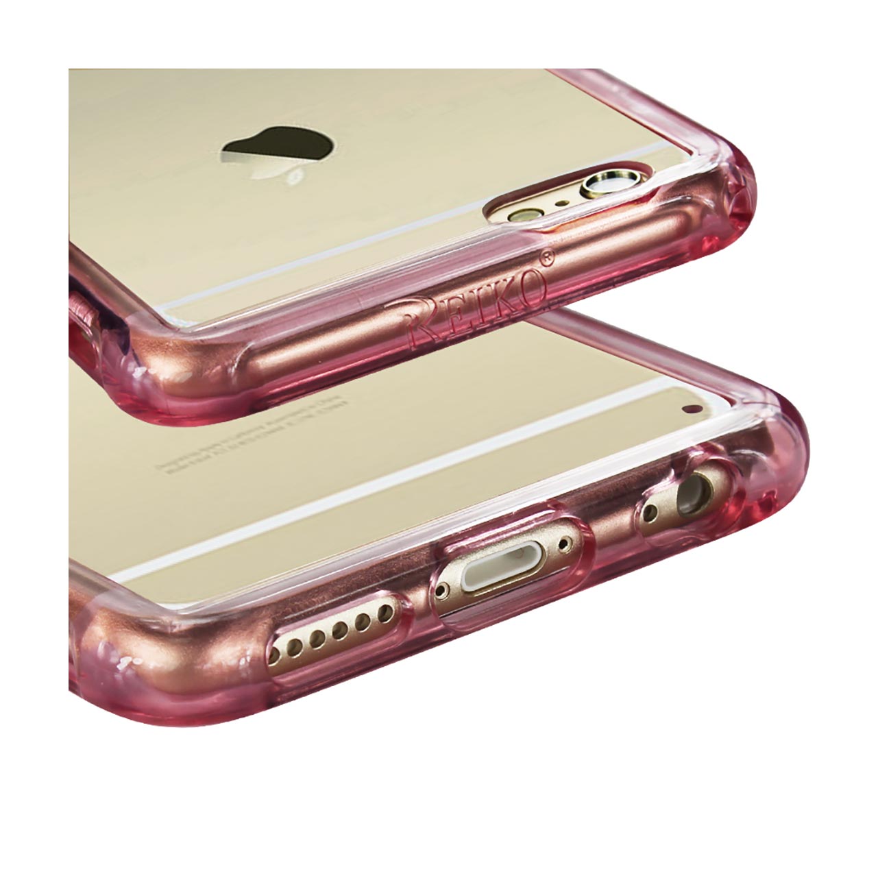 iPhone 6S Plus/ 6 Plus Clear Bumper Case With Air Cushion Protection In Clear Hot Pink